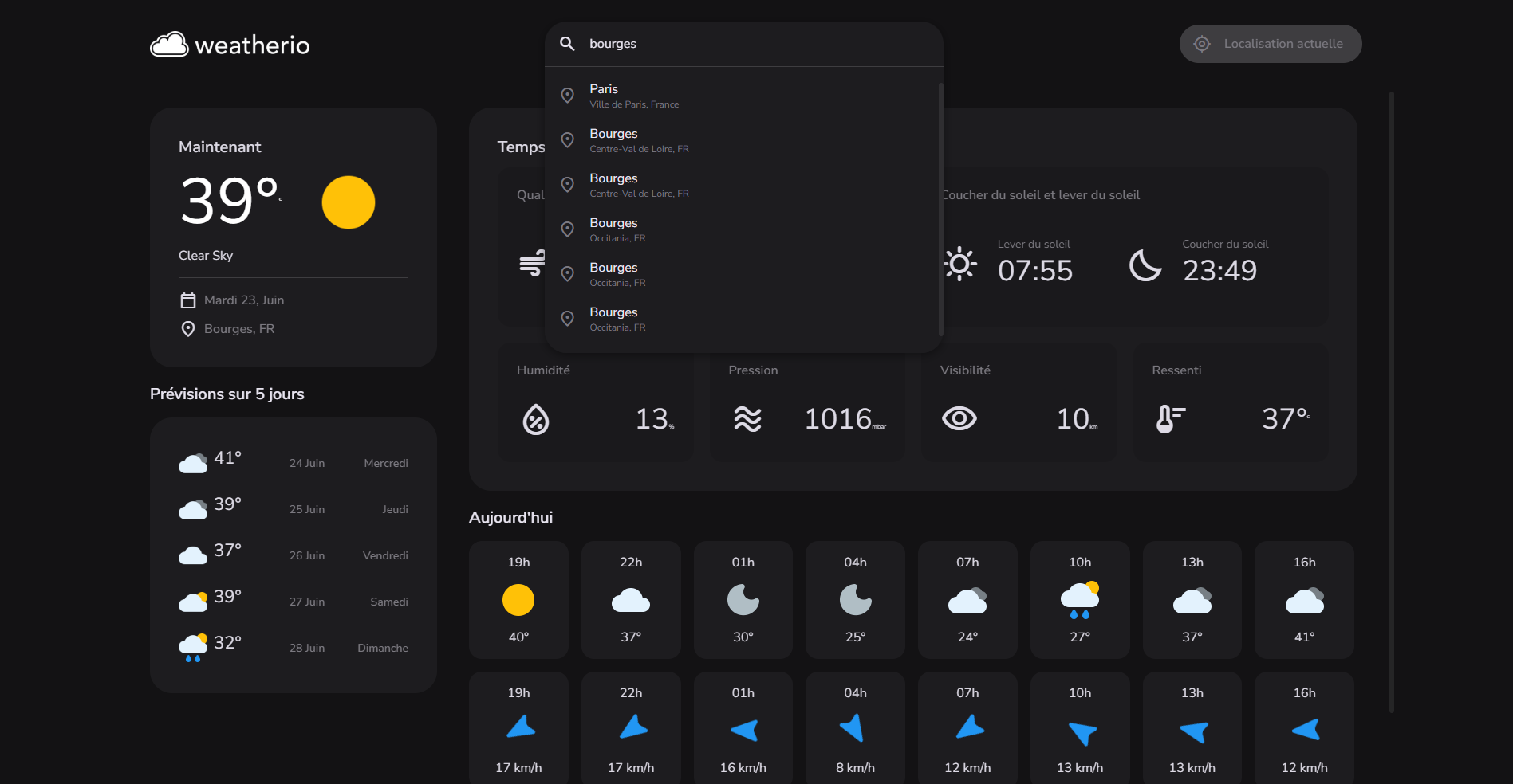 App Météo — Aperçu 1